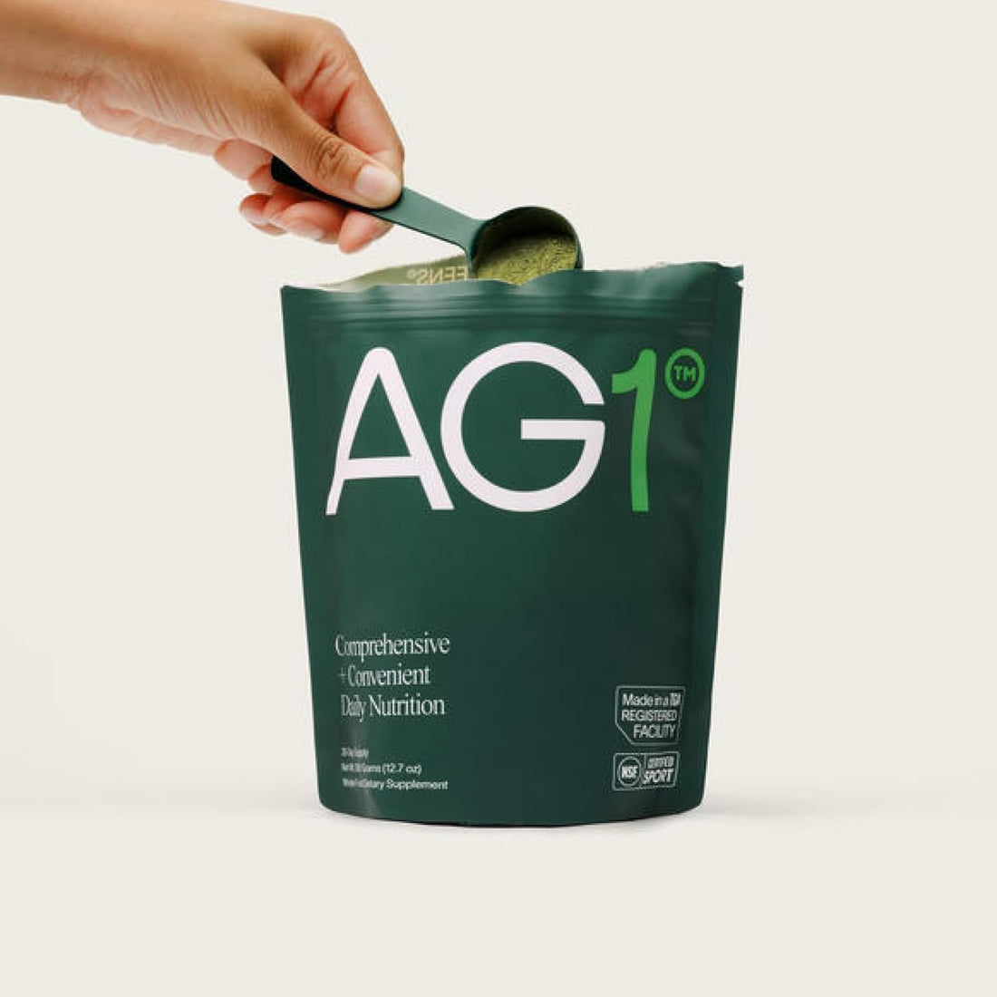 AG1 Greens Powder – 75 Nutrients Probiotics & Adaptogens Refill Pouch (Pack of 1)
