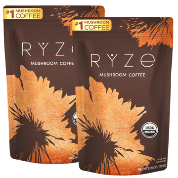 RYZE Mushroom Coffee – Pack of 2 | Organic Mushroom Coffee Blend with Adaptogens for Focus, Energy & Immunity